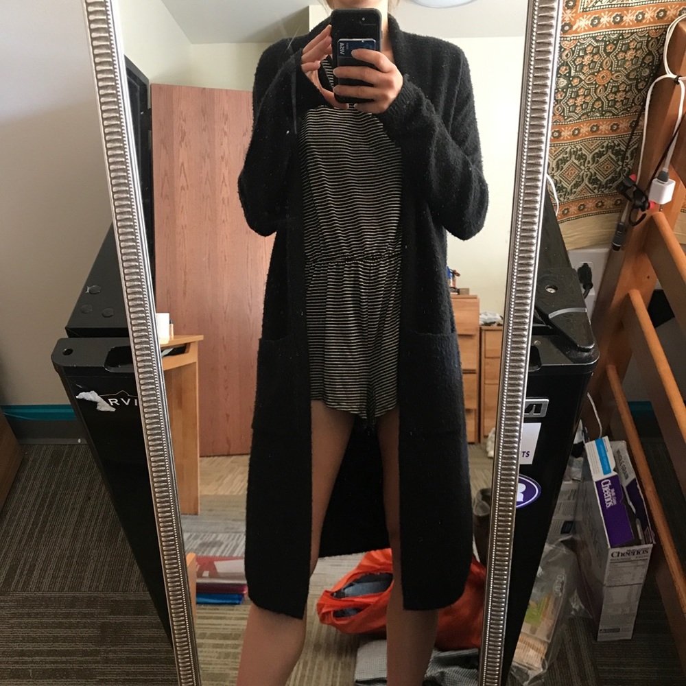 Cozy long black sweater